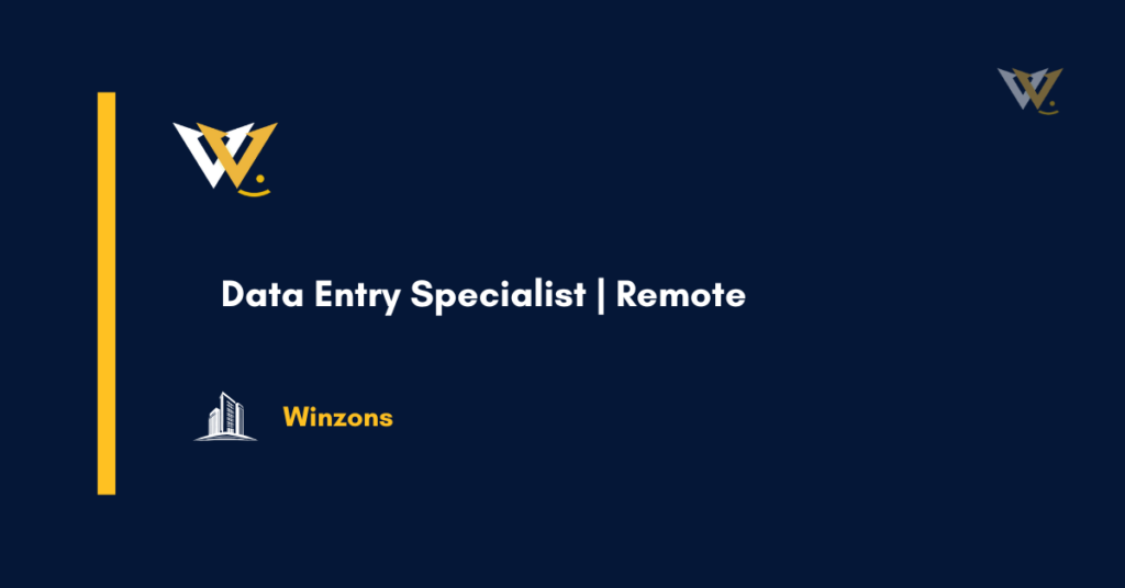 Data Entry Specialist | Remote