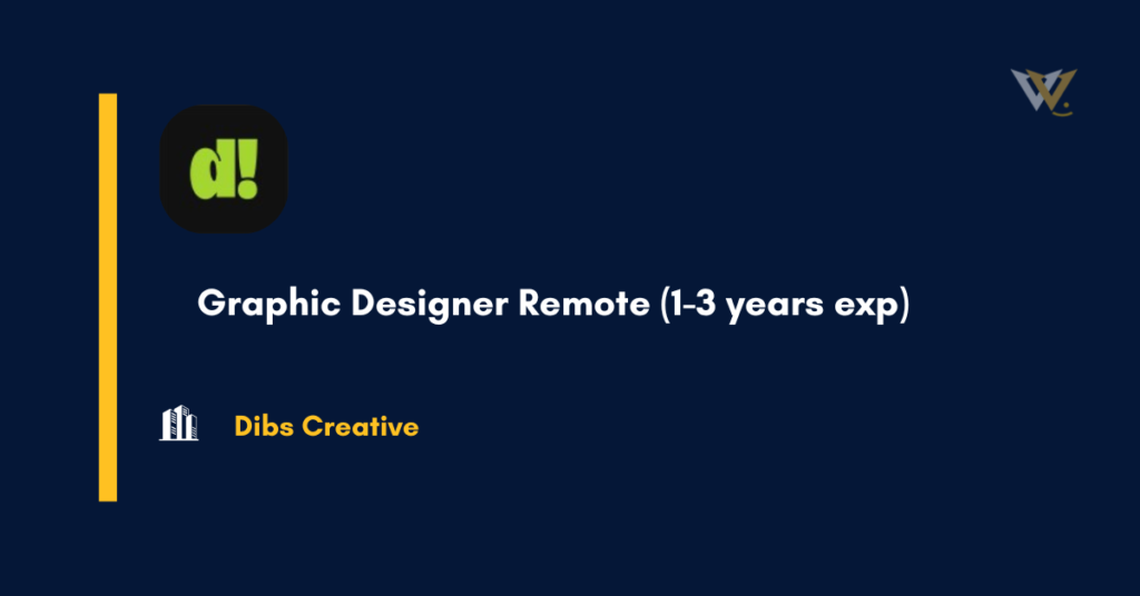 Graphic Designer Remote (1-3 years exp)
