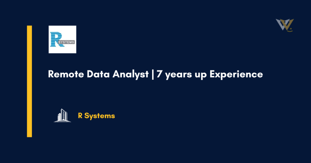 Remote Data Analyst | 7 years up Experience