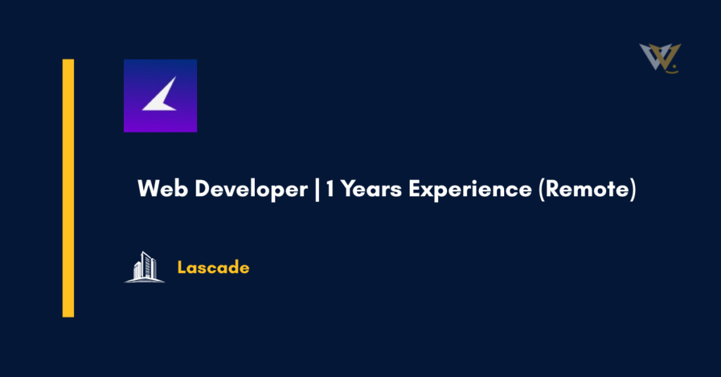 Web Developer | 1 Years Experience (Remote)