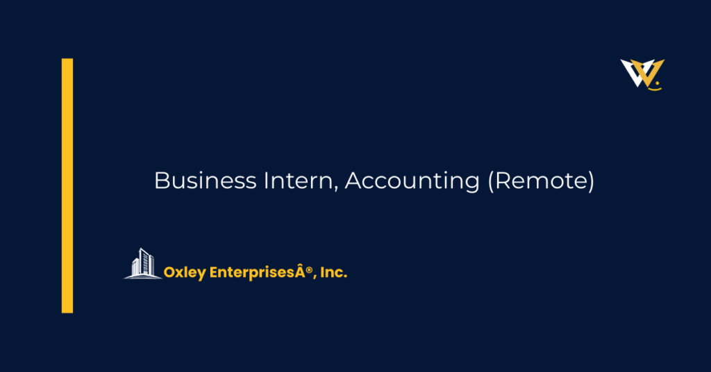 Business Intern, Accounting (Remote)
