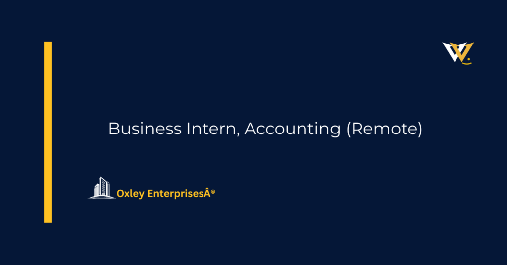 Business Intern, Accounting (Remote)