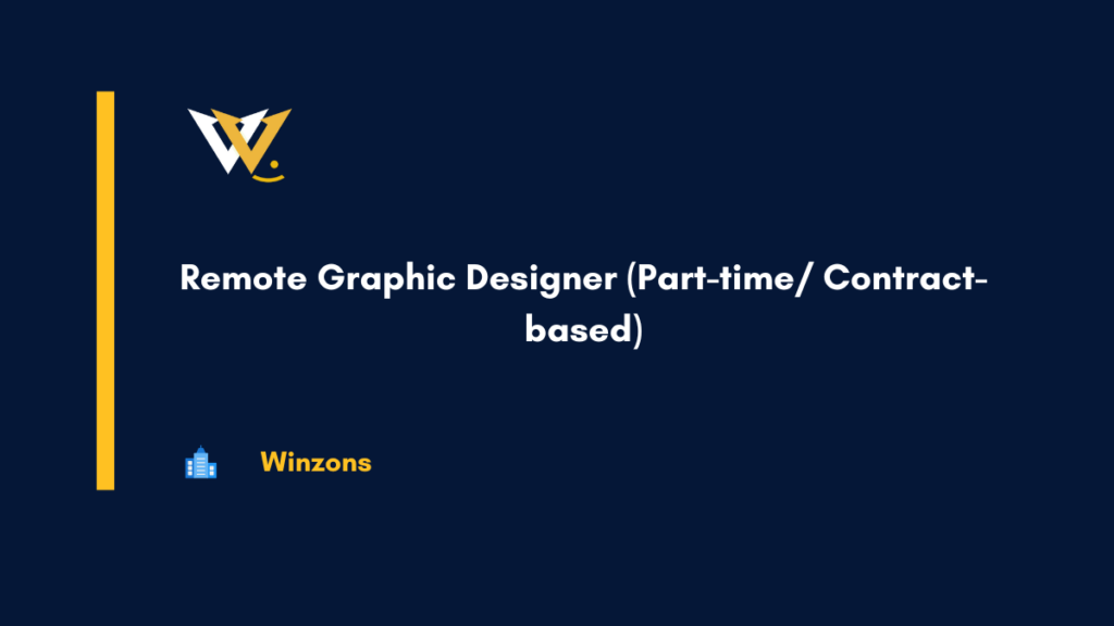 Remote Graphic Designer (Part-time Contract-based)