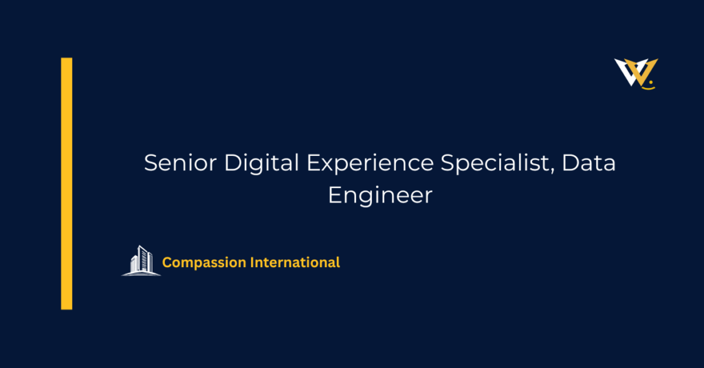 Senior Digital Experience Specialist, Data Engineer
