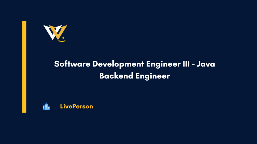 Software Development Engineer III - Java Backend Engineer